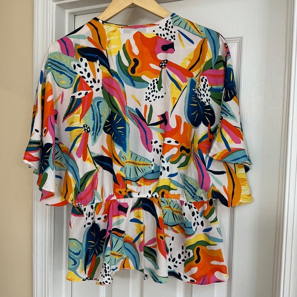 Sweet Rain Peplum Top, Size Large - Picture 6 of 7